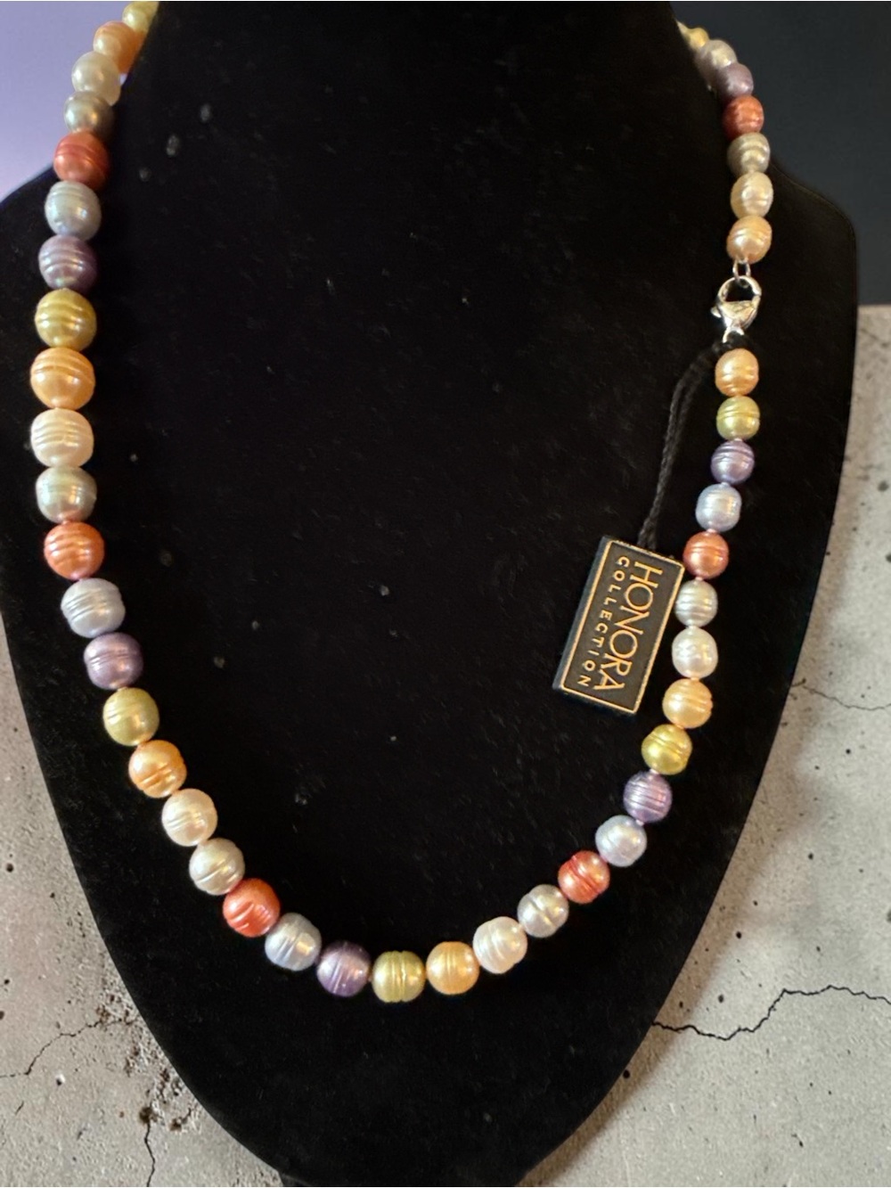 🌸 Honora Multicolor Cultured Pearl Necklace 20” Sterling Silver Original Box